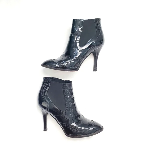 Cole Haan Black Patten Italian Booties - Picture 6 of 9